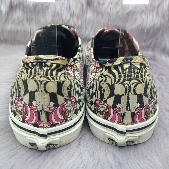 Disney X Vans Collaboration Cheshire Cat Alice Wonderland Sneakers Women Size 10 - Picture 6 of 9